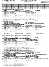 Kiểm tra 45 phút Môn Công nghệ 11 - Mã đề 155